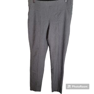 Vylette Large Plaid Grey Work Career Pant Tapered